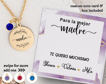 Madre Necklace, Madre Jewelry, Madre Gift Mother's Day, Madre Spanish Mom, Mama Necklace, Mama Mother's Day Necklace, Mejor Madre Mejor Mama