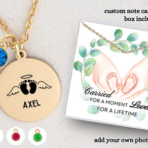 Miscarriage Gifts, Heartfelt Sympathy Miscarriage Necklace, Loss of Baby Necklace, Memorial Jewelry for Baby Loss