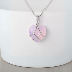 Diamond Castle Pendant Necklace, Dainty Vintage Heart Shaped Opal Necklace,Best friend Heart Necklace Silver