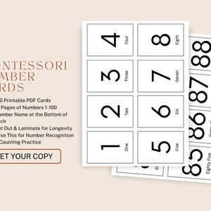 Montessori Number Cards