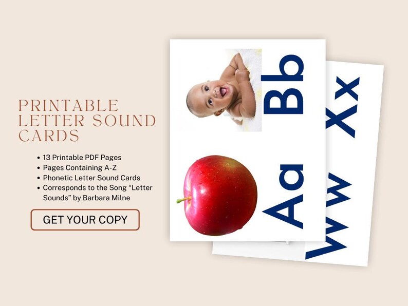 Letter Sounds Cards - Etsy