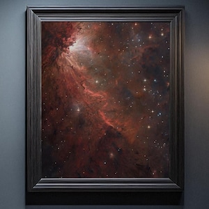 Das Licht im Universum Gemälde: Im Weiten des Weltraums, Melancholisches Gemälde, Dark Goth, Galaxie Celestial Wicca Poster, Sterne Wandbild