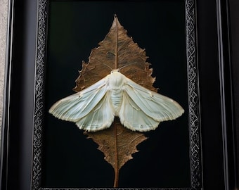 White Moths: Melancholy Moody Moth Poster, Gothic Painting, Victorian Wall Art, Dark Cottagecore, Dark Art Print, Decor