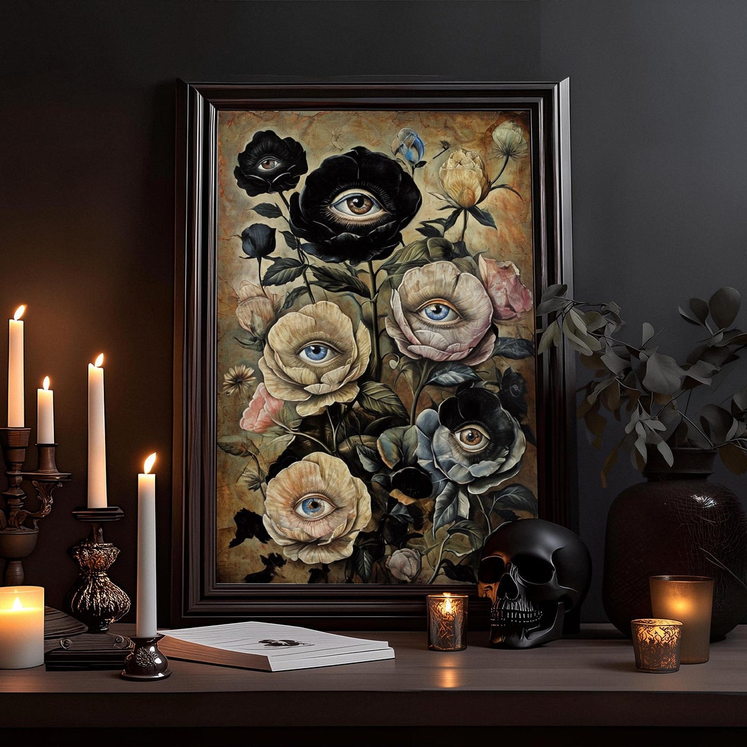 The All-seeing Flowers, Goth Victorian Art, Magical Drawing, Dark ...