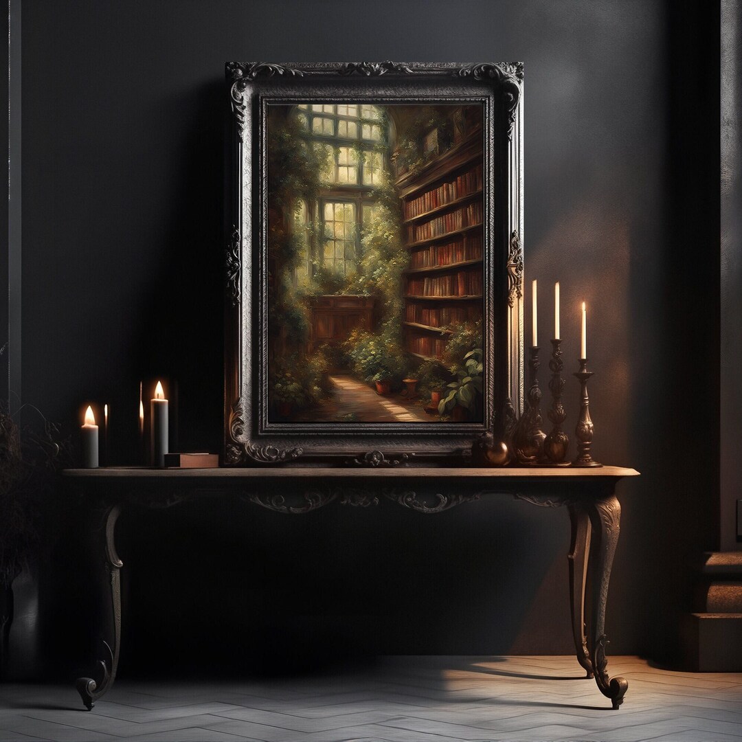 Dark Academia Raven Wandkunst – Vintage-Kunstdruck Auf Leinwand, 40,6 X 61 Cm, Gothic-Deko