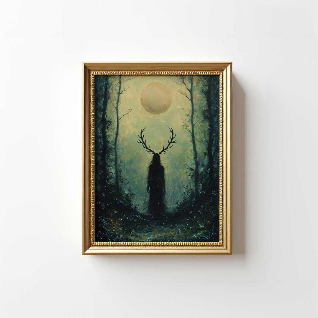 Plaque Murale En Bois Sorcière Volante - Art Mural Gothique Et Fantaisie - Halloween
