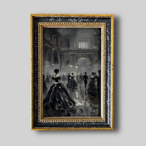 Midnattsbalens tavelram: Gotisk, Mörk akademi, Viktoriansk, Väggdekor, Vintage, Dyster, Drömlik, Barock heminredning, Träram