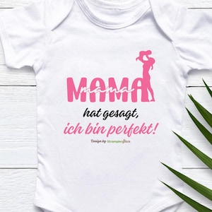 Baby romper, romper, gift baby romper with saying, gift for birth, stramplerglück