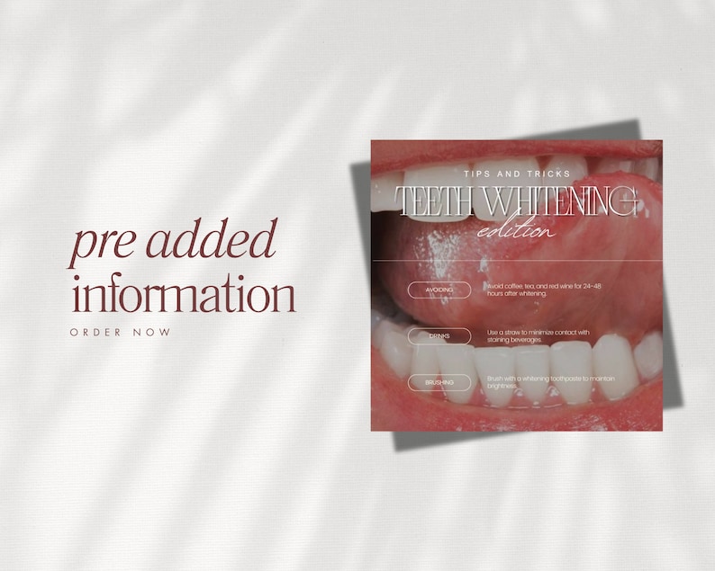 Teeth Whitening Instagram Post Templates, Canva Dentist Flyer Template ...