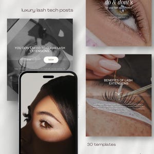 Lash Tech Artist Instagram Post Templates, Lash Tech Branding, Lash Tech Social Media, Lash Quotes, Lash Stylist, Editable Canva Templates