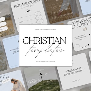 Faith-Based Christian Instagram Post Template, Bible Verse Quotes Template, Church Instagram Templates, Christian Posts, Editable Canva Post