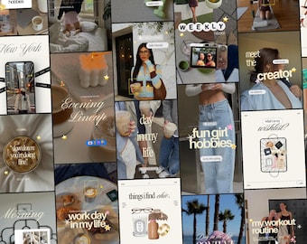 500+ Viral Instagram Template Bundle for Content Creators & Influencers UGC Social Media Trendy Pinterest Whimsy Canva Posts Stories Reels