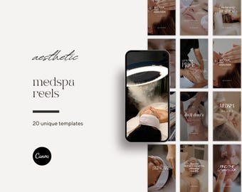 Medspa Instagram Reels for Social Media Marketing, Skincare video, Esthetician & Nurse Injector Reels, Hydrafacial, Botox Filler Reel, Canva