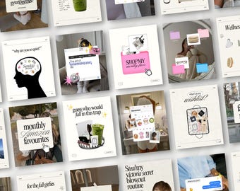 Content Creator Instagram Post Templates for Influencers Social Media Managers UGC Scrapbook Trending Aesthetic iOS core Editable Canva Post