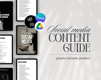 Social Media Content Guide eBook, MRR PLR Rights (Digital Download)