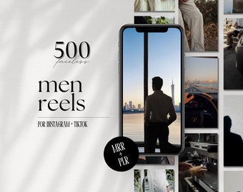 500 Faceless Men Reels for Instagram and Tiktok, Faceless Digital Marketing, Luxury Lifestyle, Dark Aesthetic,PLR & MRR Master Resell Rights