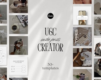 UGC Ersteller Instagram-Vorlagen | UGC Inhalt Ersteller | Digitales Marketing | Influencer Instagram Posts | UGC-Portofolio | Leinwand | Eingebrannt