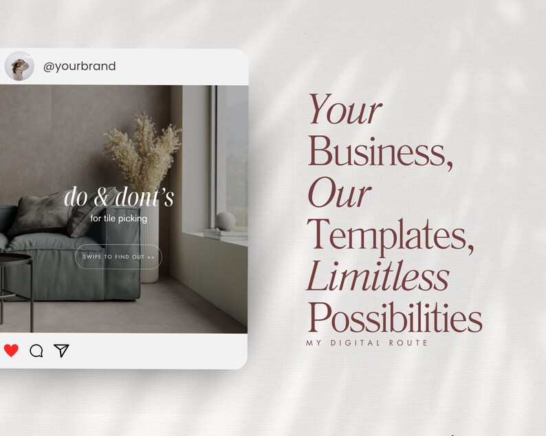 Interior Design Instagram Post Templates, Canva Editable (15 ...