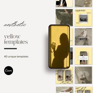 Yellow Instagram Template,  Digital Marketing Agency Templates Canva Posts, Engaging Posts Instagram, Yellow Aesthetic Instagram Posts, dfy