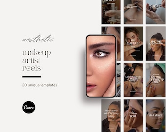 Make-up Artist Instagram Reels, Luxus MUA Video Reels, Make-up Instagram & TikTok, Schönheitssalon Social Media Posts Canva