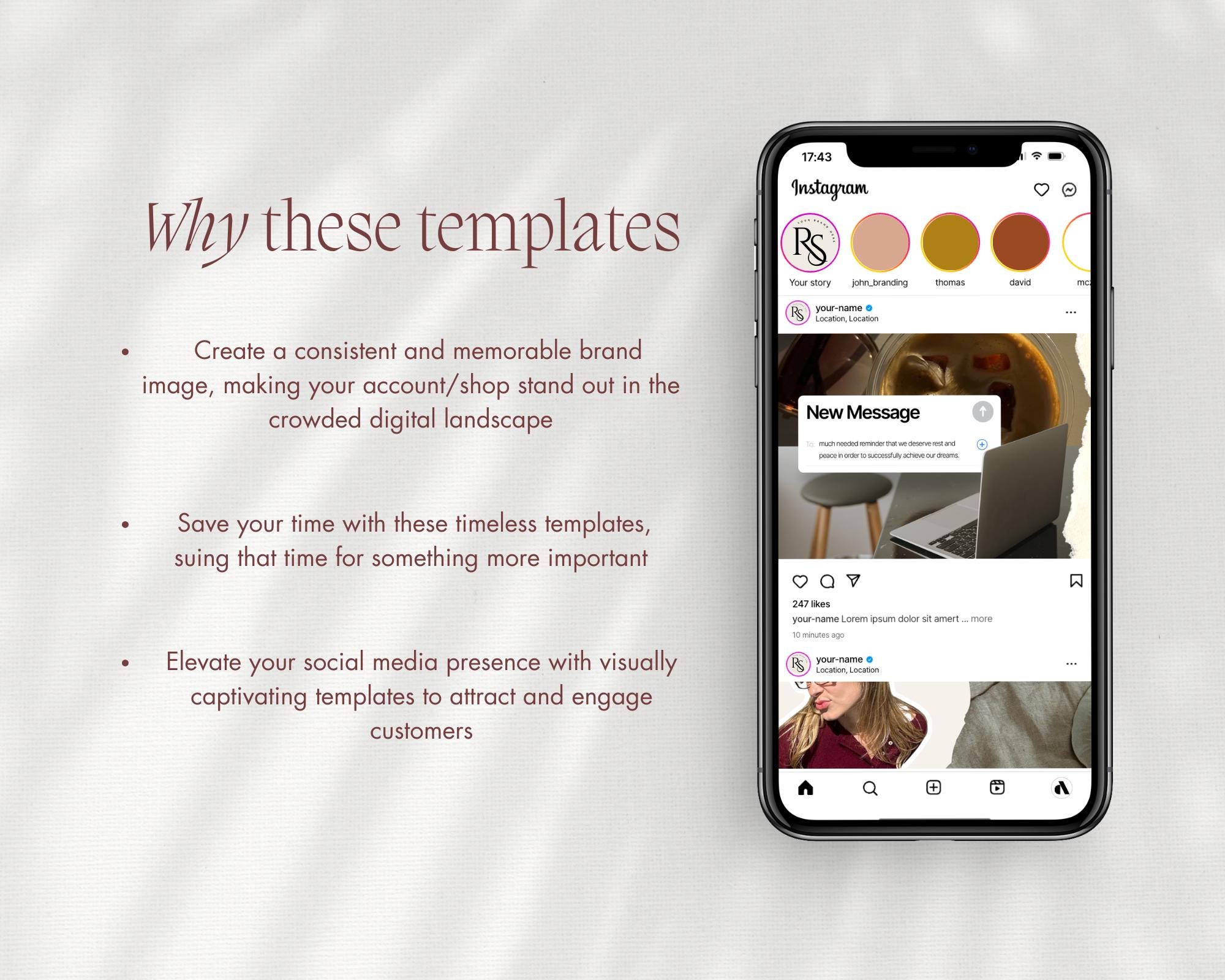 Seamless Instagram Carousel Templates Storytelling Scrapbook Aesthetic ...