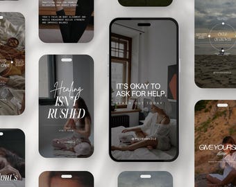 Mental Health Therapist Instagram Reels, Counseling Posts, Aesthetic Social Media Reels for Anxiety Coaches, Psychologist Reels, Canva Reels