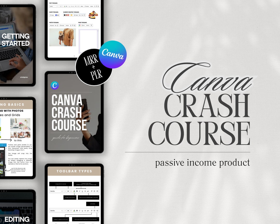 Canva Crash Course Ebook, MRR PLR Digital Product - Etsy