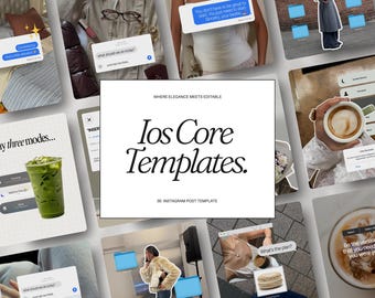 Inhalt Ersteller iOS Core Instagram-Vorlagen, Trending Canva Bundle für UGC Influencer und Social Media-Manager