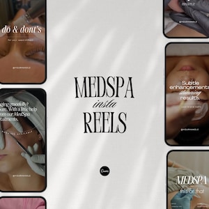Medspa Instagram Reels for Social Media Marketing, Skincare video, Esthetician & Nurse Injector Reels, Hydrafacial, Botox Filler Reel, Canva