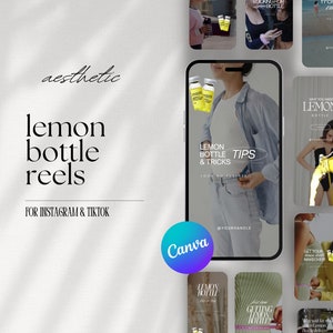 Lemon Bottle Instagram Reels, Fat dissolving Instagram Reels, Lemon Bottle Video, Weight Loss Templates, Lemon Bottle Social Media, Branding
