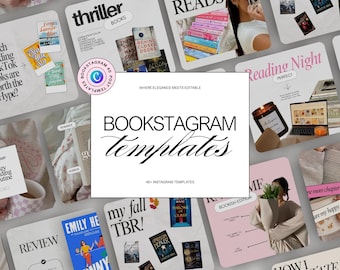 Bookstagram Templates: Canva Instagram Posts for Book Bloggers (Digital Download)