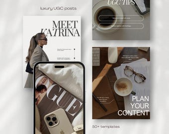 UGC Ersteller Instagram-Vorlagen | UGC Inhalt Ersteller | Digitales Marketing | Influencer Instagram Posts | UGC-Portofolio | Leinwand | Eingebrannt