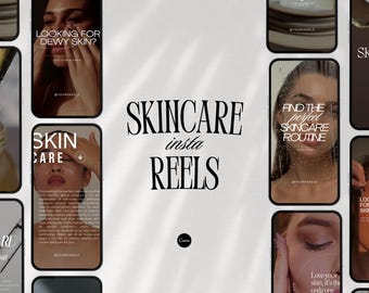 Luxury Skincare Instagram Video Reel Templates, Aesthetic Skincare Social Media, Esthetician Reels,  Ready To Use, Canva Templates, Branding