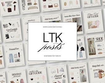 LTK Instagram Canva Templates, Gift Guide LTK Template, Product Collage Kit, Affiliate Marketing, Editable Fashion Blogger Social Media Post
