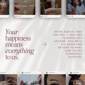 Makeup Artist Instagram Reels, Luxury MUA Video Reels, Makeup Instagram & TikTok, Beauty Salon Social Media Posts Canva image 12