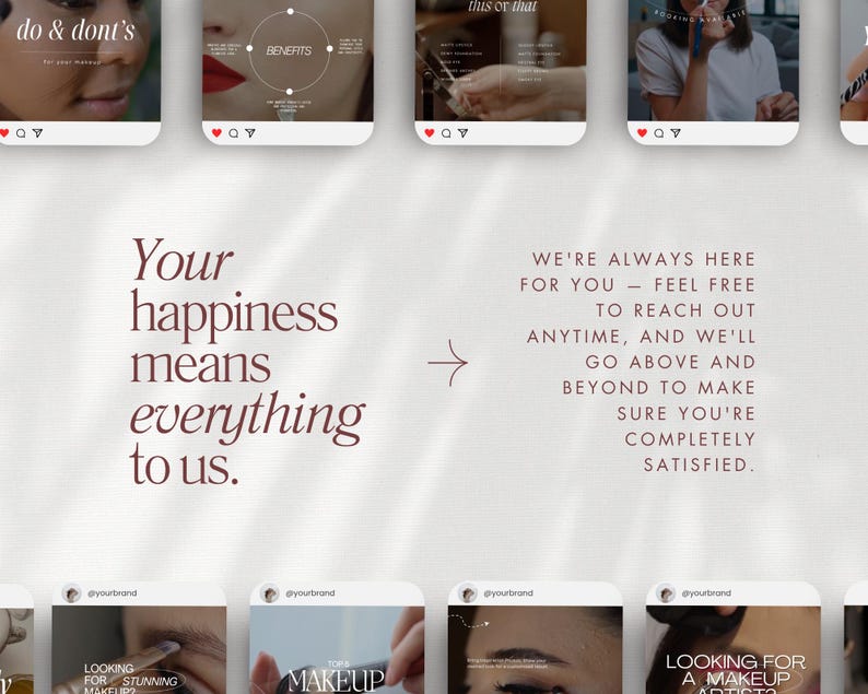 Makeup Artist Instagram Reels, Luxury MUA Video Reels, Makeup Instagram & TikTok, Beauty Salon Social Media Posts Canva image 12
