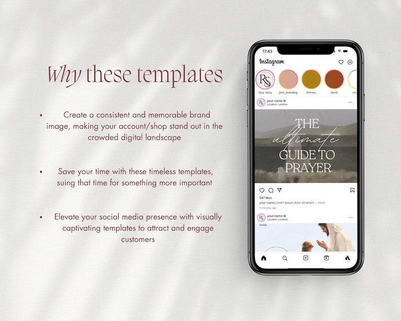 Christian Instagram Post Templates, Bible Verse Quotes (editable Canva ...