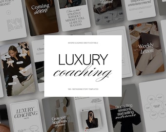 100+ Coaching Instagram Story Template, Luxury Life Coach Social Media Highlights, Mindset Coach Reels, Coaching Business Instagram Stories