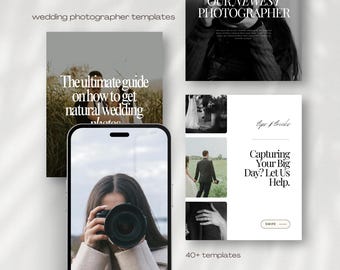 Photography Instagram Post Template, Wedding Photographer Canva Social Media Templates, IG Aesthetic Branding, Neutral Photography Business