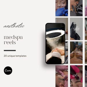 Medspa Instagram Reels for Social Media Marketing, Skincare video, Esthetician & Nurse Injector Reels, Hydrafacial, Botox Filler Reel, Canva