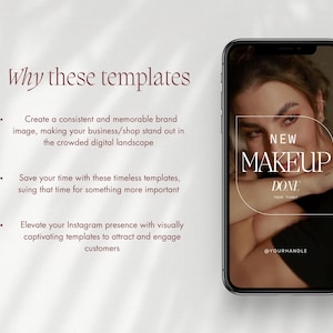 Makeup Artist Instagram Reels, Luxury MUA Video Reels, Makeup Instagram & TikTok, Beauty Salon Social Media Posts Canva image 2
