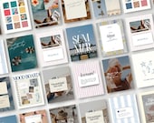 Scrapbook Instagram Post Templates, Bold Social Media Marketing, Editable Summer Aesthetic Canva Templates, Vintage Posts, Fashion Instagram