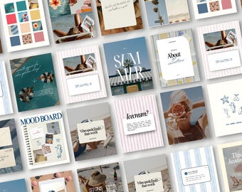 Scrapbook Instagram Post Templates, Bold Social Media Marketing, Editable Summer Aesthetic Canva Templates, Vintage Posts, Fashion Instagram