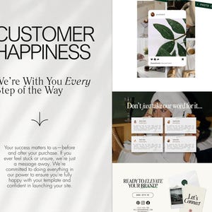 Plantilla de sitio web de lujo para Canva, color verde oscuro, gestor de redes sociales, creador de contenido UGC, página de destino para programa de coaching empresarial imagen 5