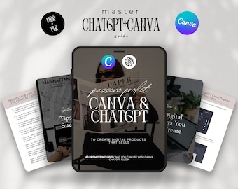 MRR y PLR Canva + Chatgpt para principiantes, libro electrónico Canva + Chatgpt con derechos de reventa maestra y derecho de marca privada, producto de ingresos pasivos dfy