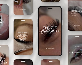 Lash Tech Artist Instagram Video Reels, Luxury Lash Tech Artist  Instagram Reels, Lash Tech Social Media, Editable Canva Template, Branding