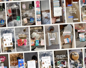 Bookstagram Instagram Reel Template Book Lover Instagram Videos for Viral Cozy Aesthetic Content Booktok Social Media Reading TikTok Reels