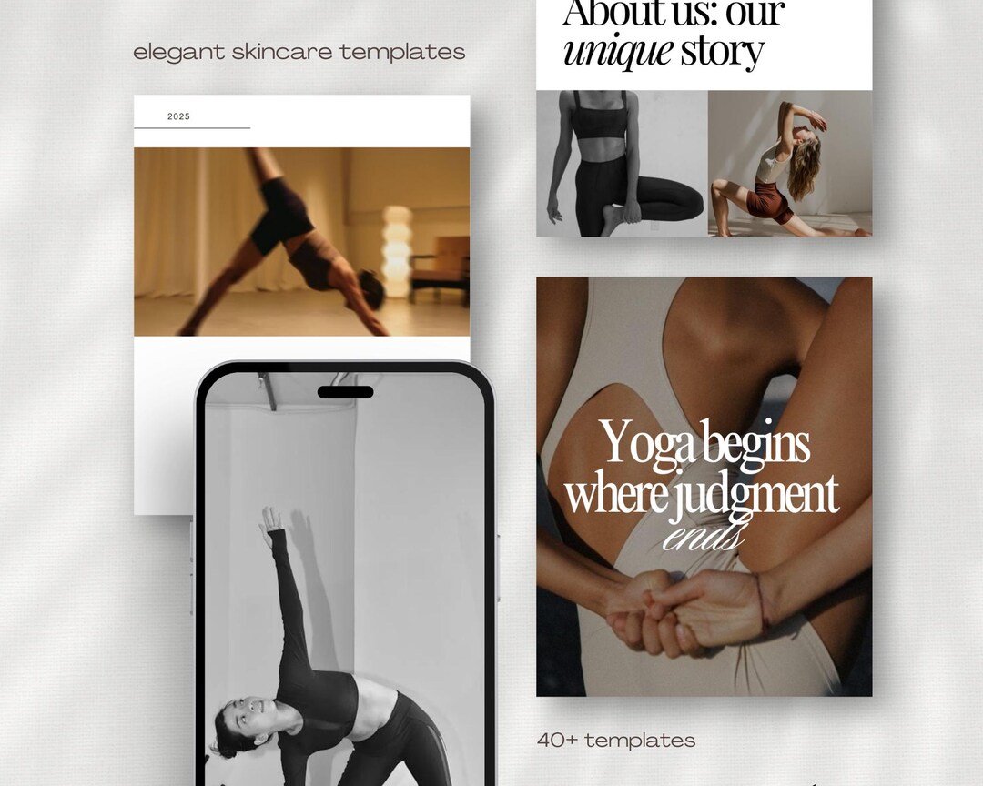 Yoga Instagram Post Templates, Yoga Studio Teacher Social Media ...