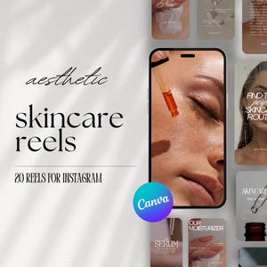 Luxury Skincare Instagram Video Reel Templates, Aesthetic Skincare Social Media, Esthetician Reels,  Ready To Use, Canva Templates, Branding