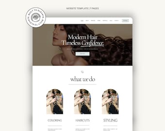 Luxury Hair Salon Squarespace 7.1 Website Template